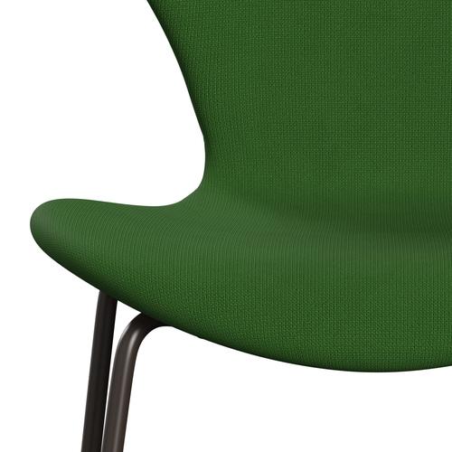 Fritz Hansen 3107 Chair Full Upholstery, Brown Bronze/Fame Grass Green