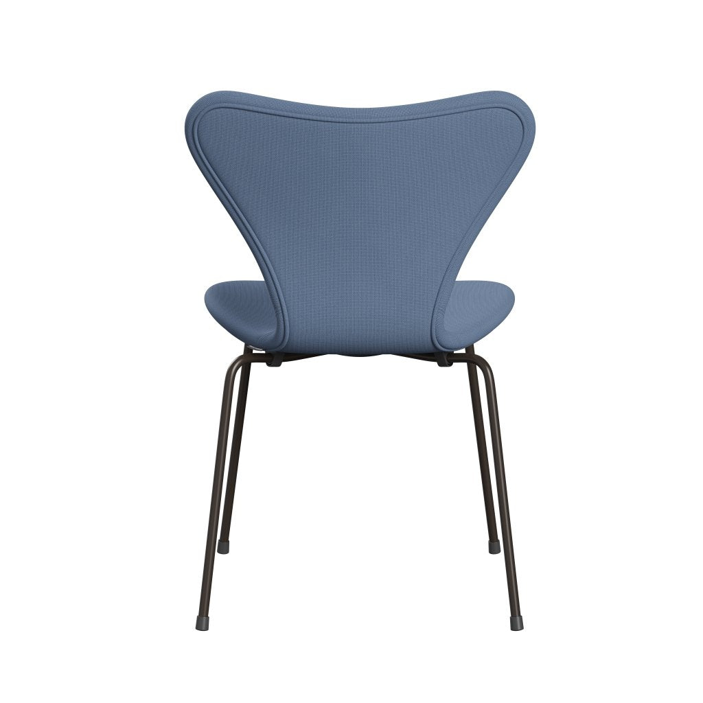 Fritz Hansen 3107 Chair Full Upholstery, Brown Bronze/Fame Grey Blue