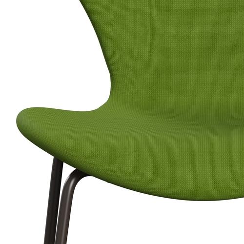 Fritz Hansen 3107 Chair Full Upholstery, Brown Bronze/Fame Green