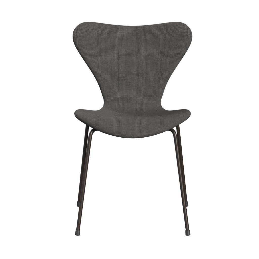 Fritz Hansen 3107 Chair Full Upholstery, Brown Bronze/Hallingdal Grey Dark