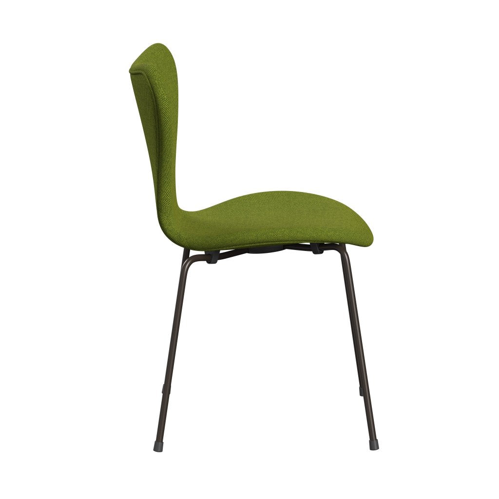 Fritz Hansen 3107 Chair Full Upholstery, Brown Bronze/Hallingdal Green