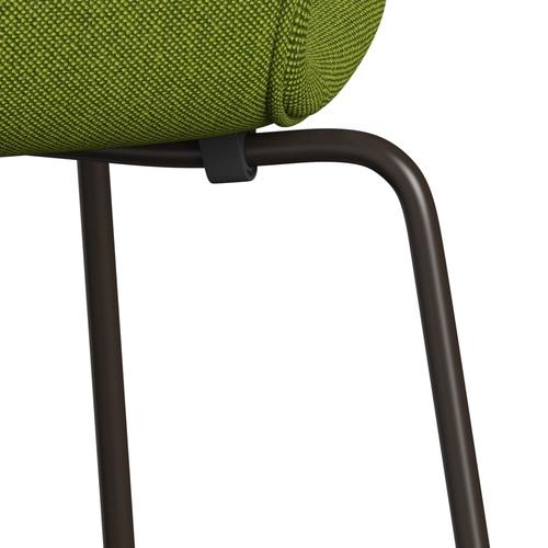 Fritz Hansen 3107 Chair Full Upholstery, Brown Bronze/Hallingdal Green