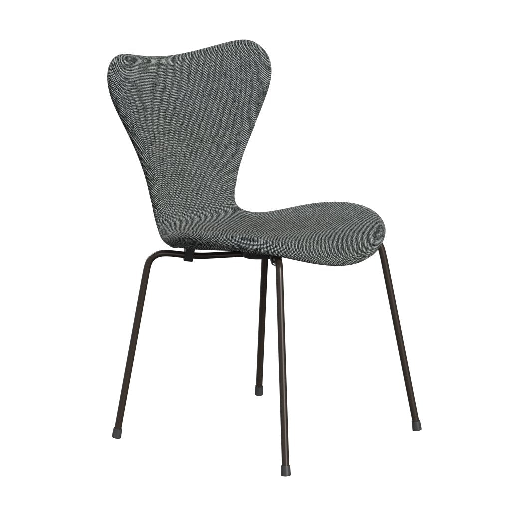 Fritz Hansen 3107 Krzesło pełna tapicerka, brązowy brąz/hallingdal White/Brown