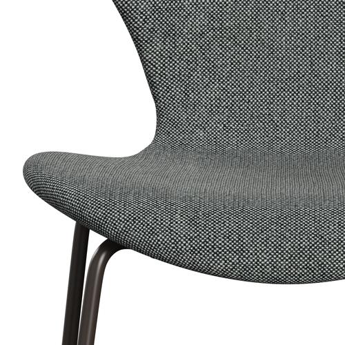 Fritz Hansen 3107 Krzesło pełna tapicerka, brązowy brąz/hallingdal White/Brown