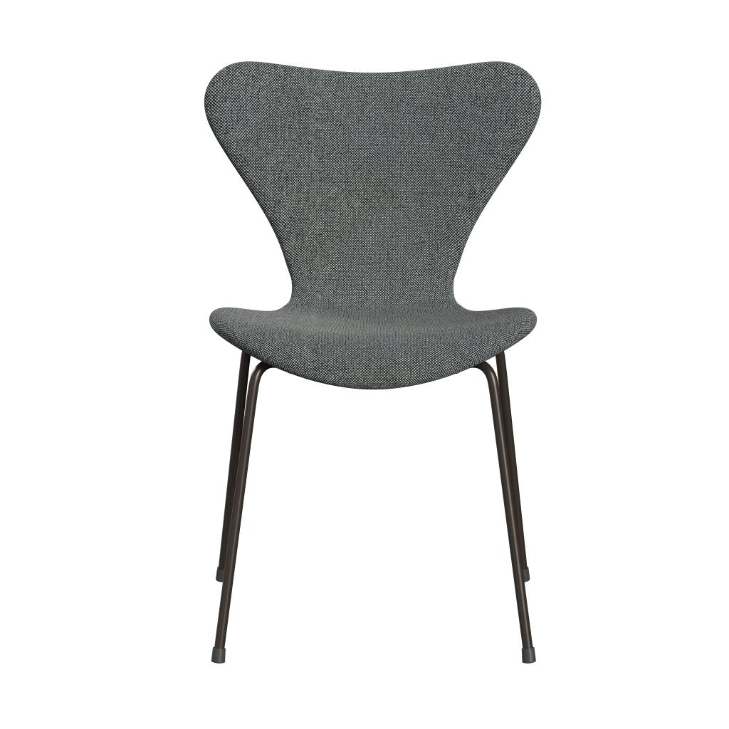 Fritz Hansen 3107 Krzesło pełna tapicerka, brązowy brąz/hallingdal White/Brown