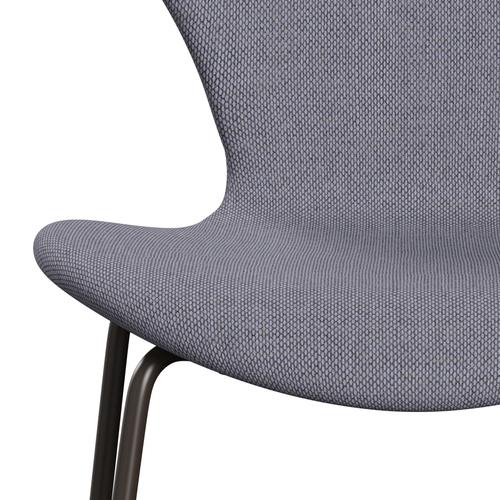 Fritz Hansen 3107 Krzesło pełna tapicerka, brązowy brąz/rel wełniany lawenda/naturalny