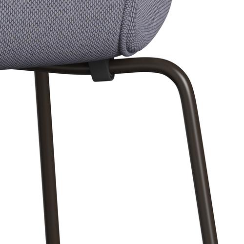 Fritz Hansen 3107 Chair Full Upholstery, Brown Bronze/Re Wool Lavender/Natural