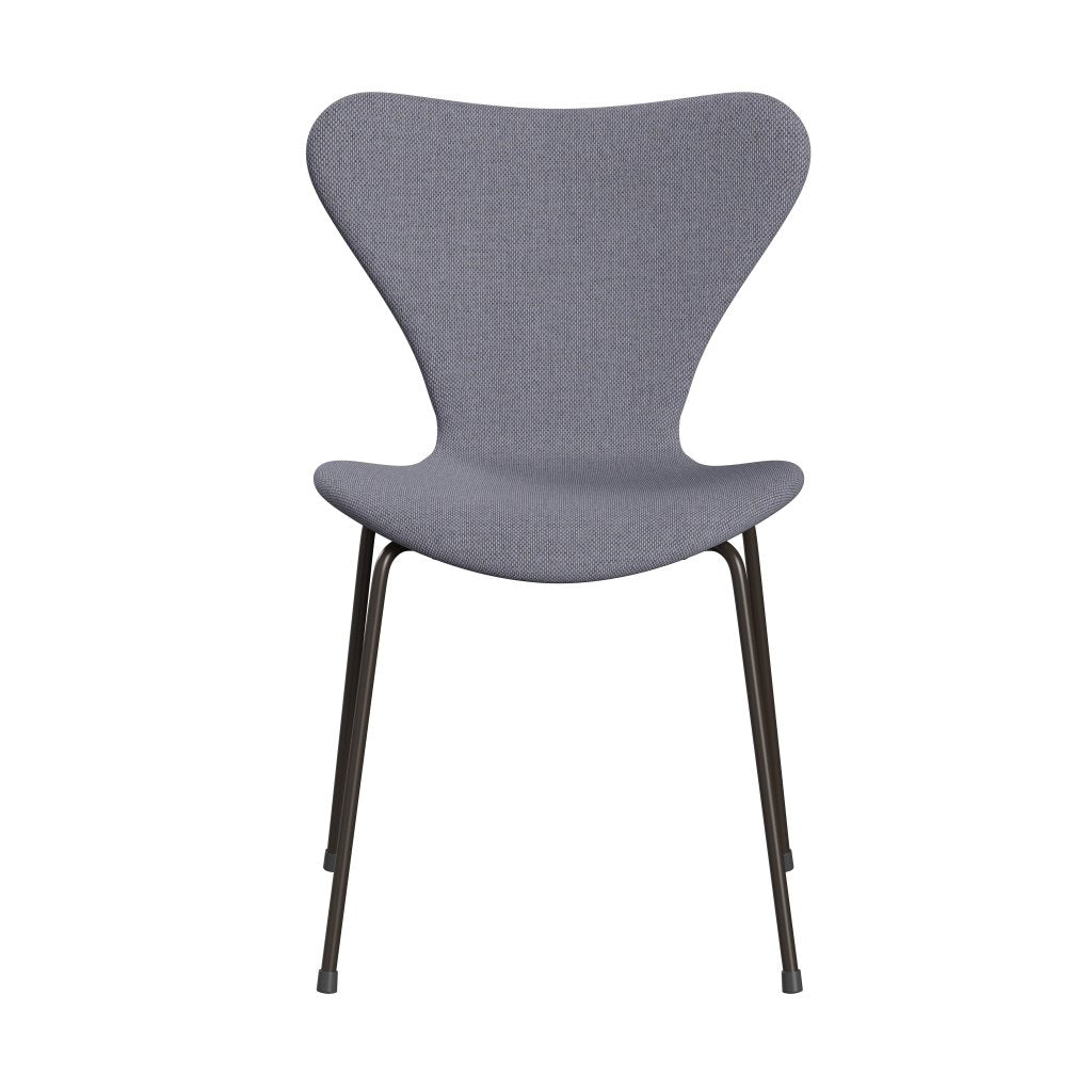 Fritz Hansen 3107 Chair Full Upholstery, Brown Bronze/Re Wool Lavender/Natural