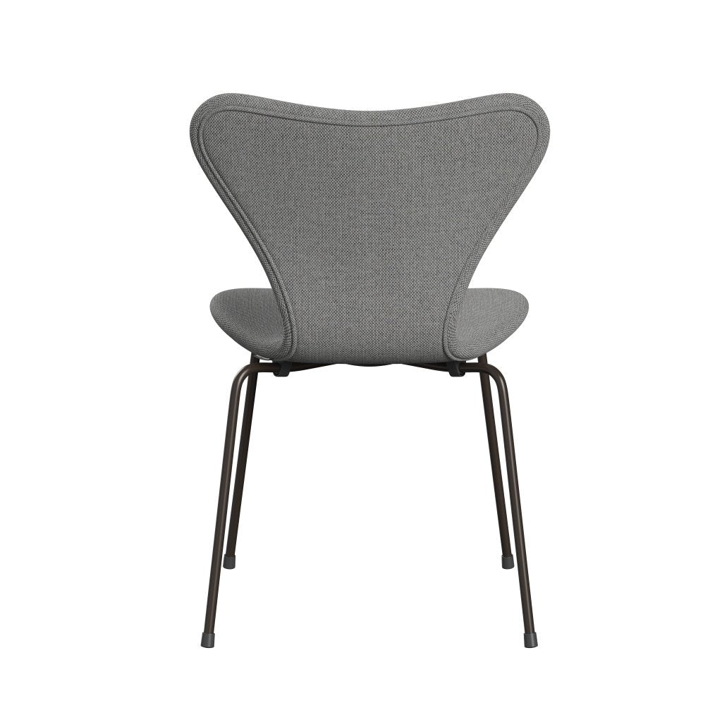 Fritz Hansen 3107 Chair Full Upholstery, Brown Bronze/Re Wool Wool White/Natural