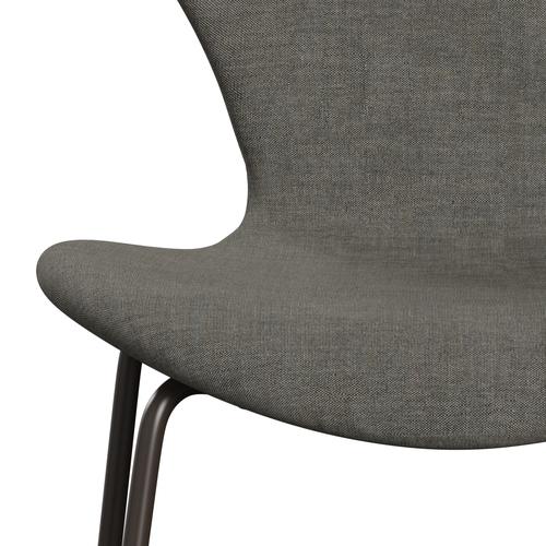 Fritz Hansen 3107 Chair Full Upholstery, Brown Bronze/Remix Concrete