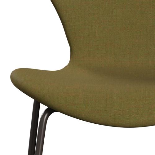 Fritz Hansen 3107 Full Tapicerka, brązowy brąz/remiks Goldgreen