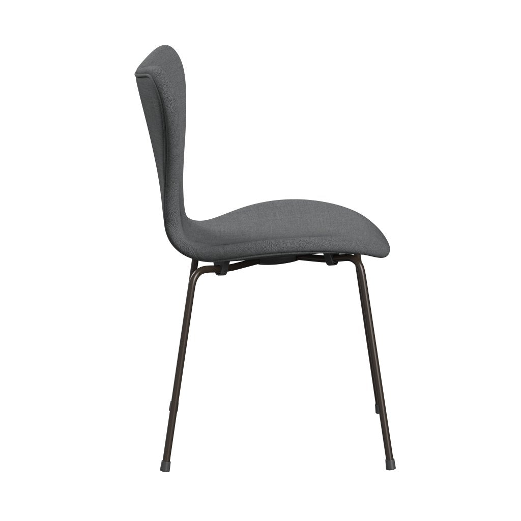 Fritz Hansen 3107 Chair Full Upholstery, Brown Bronze/Remix Grey (Rem143)