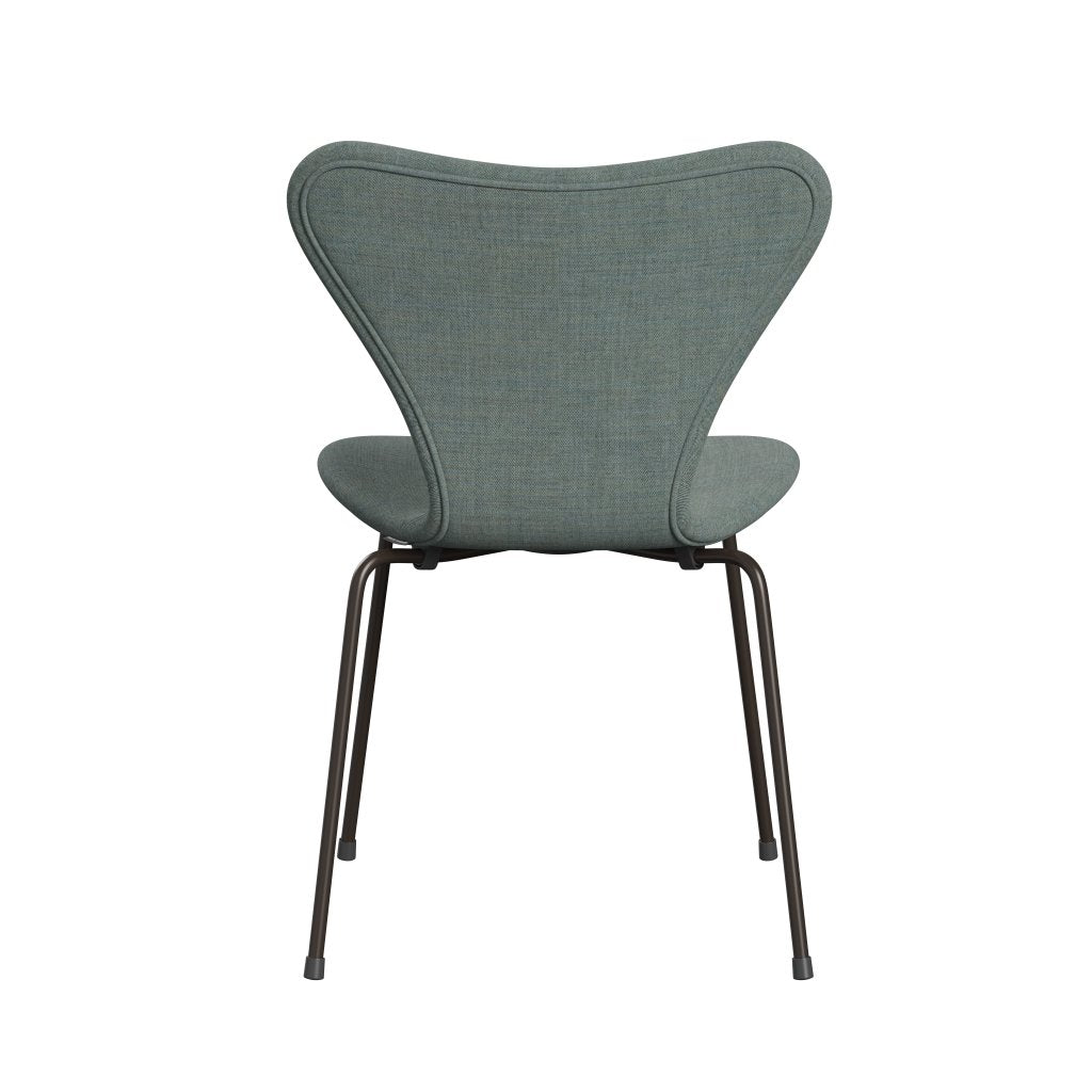 Fritz Hansen 3107 Chair Full Upholstery, Brown Bronze/Remix Green/Grey