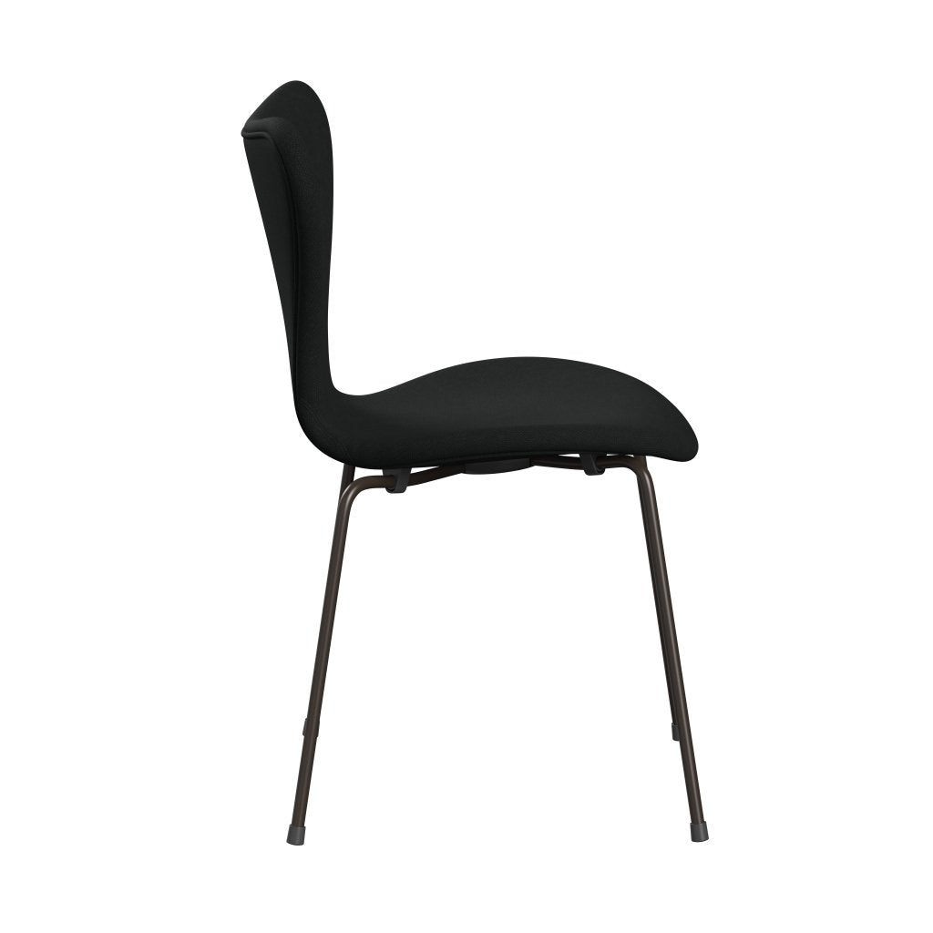 Fritz Hansen 3107 Chair Full Upholstery, Brown Bronze/Steelcut Black