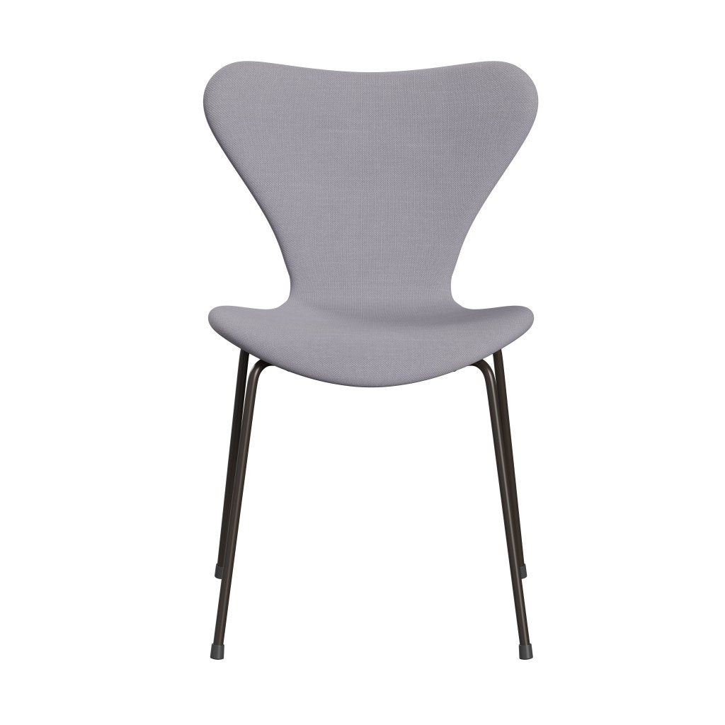 Fritz Hansen 3107 Chair Full Upholstery, Brown Bronze/Steelcut Siber Grey Light