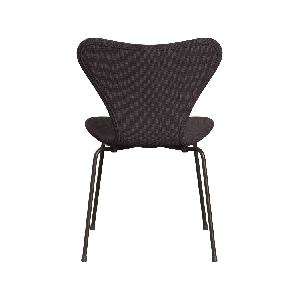 Fritz Hansen 3107 krzesło pełne tapicerka, brązowy brąz/stalcut trio brązowy