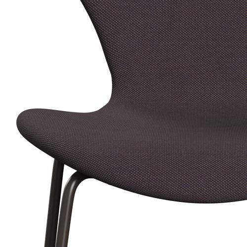 Fritz Hansen 3107 krzesło pełne tapicerka, brązowy brąz/stalcut trio brązowy