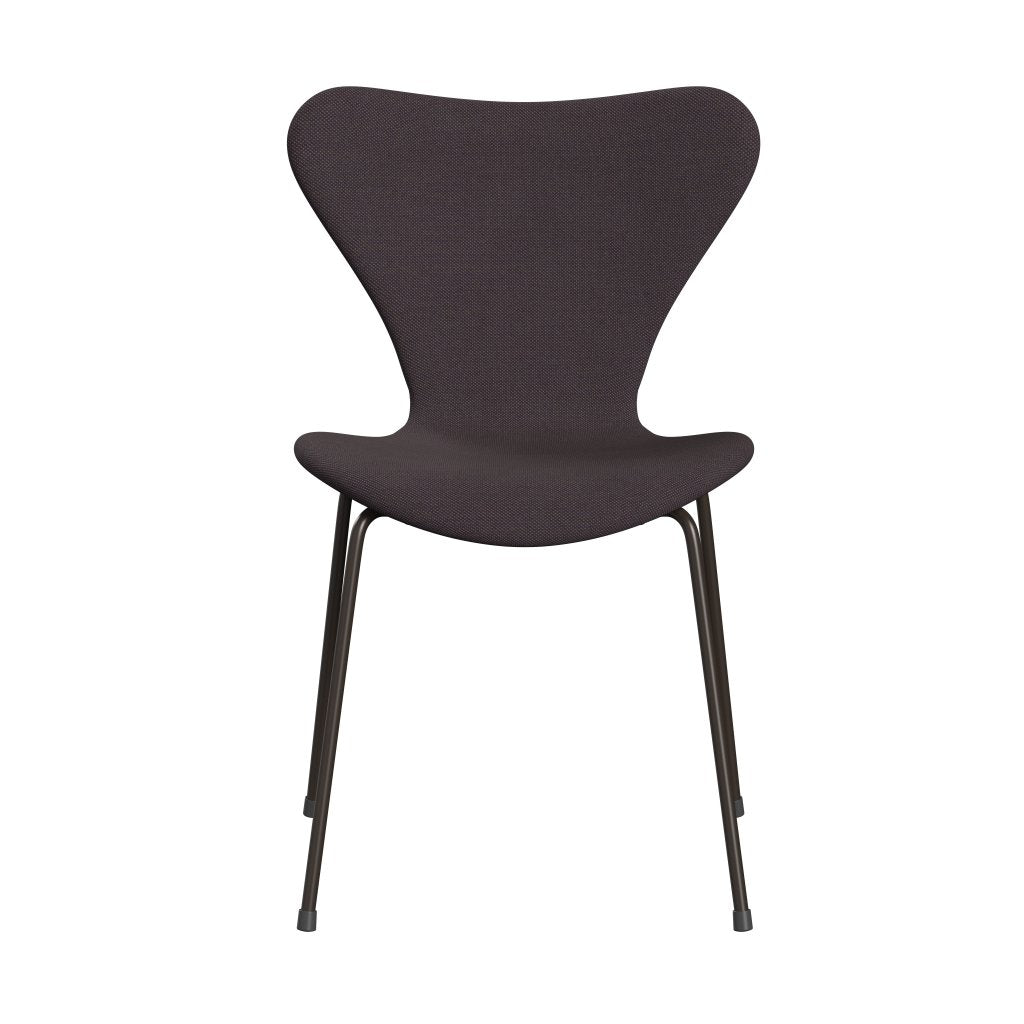 Fritz Hansen 3107 krzesło pełne tapicerka, brązowy brąz/stalcut trio brązowy