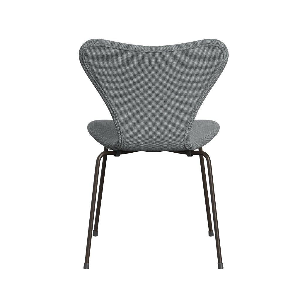 Fritz Hansen 3107 Krzesło pełne tapicerka, brązowy brąz/stalcut trio szary