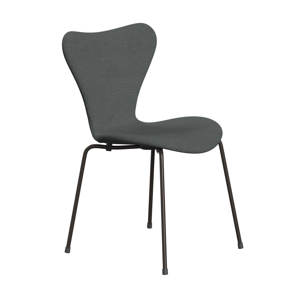 Fritz Hansen 3107 Chair Full Upholstery, Brown Bronze/Steelcut Trio Charcoal