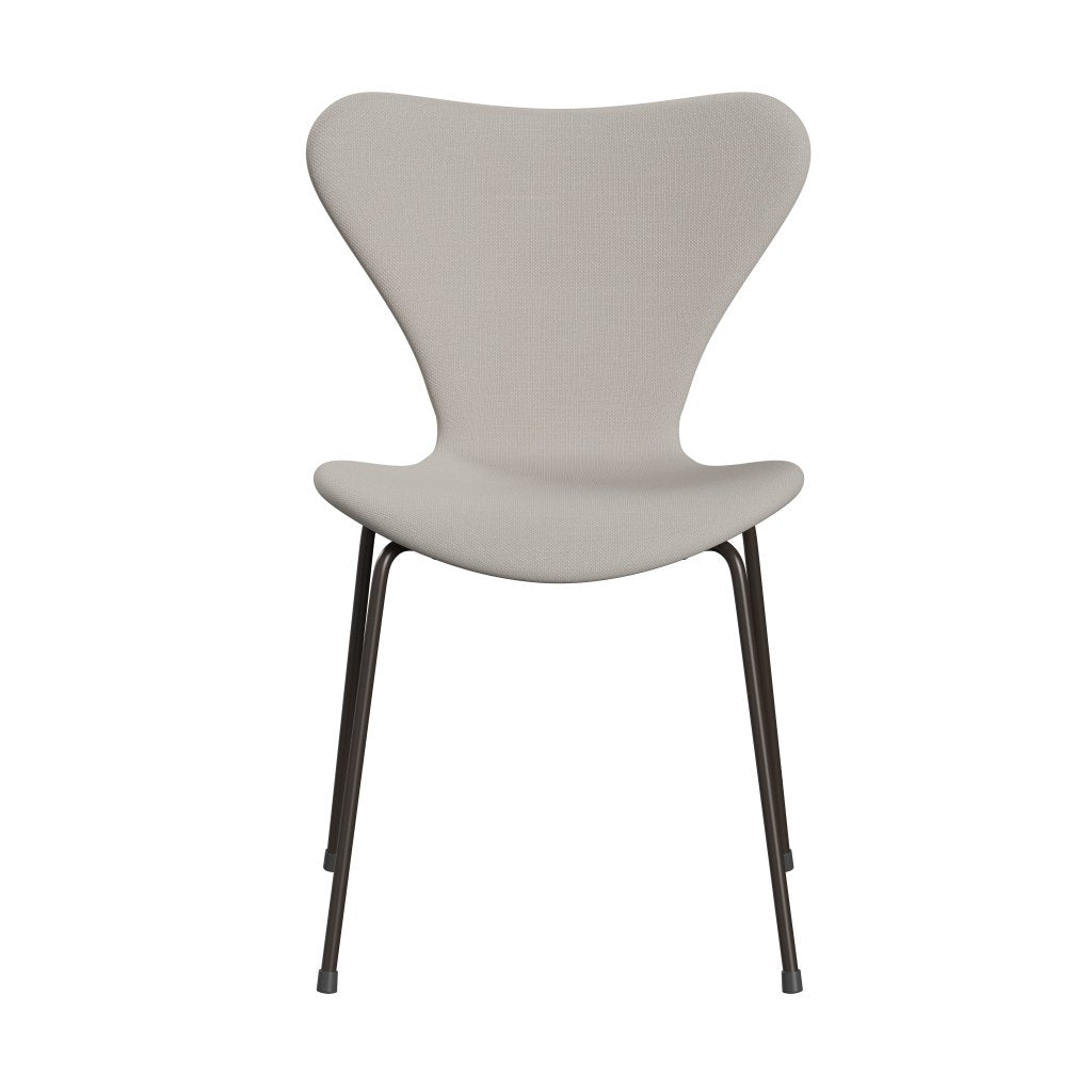 Fritz Hansen 3107 Chair Full Upholstery, Brown Bronze/Steelcut Wool White