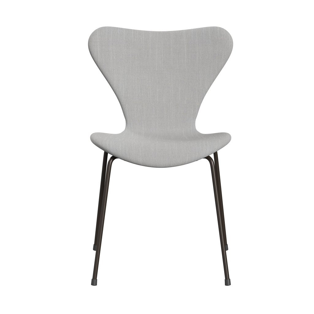 Fritz Hansen 3107 Chair Full Upholstery, Brown Bronze/Sunniva 2 Natural/Light Grey