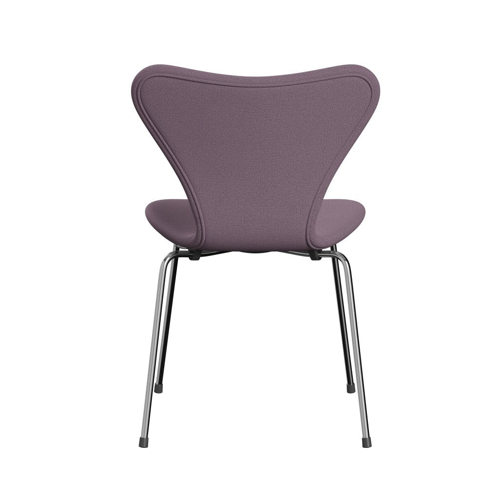 Fritz Hansen 3107 Chair Full Upholstery, Chrome/Capture Violet/Brown