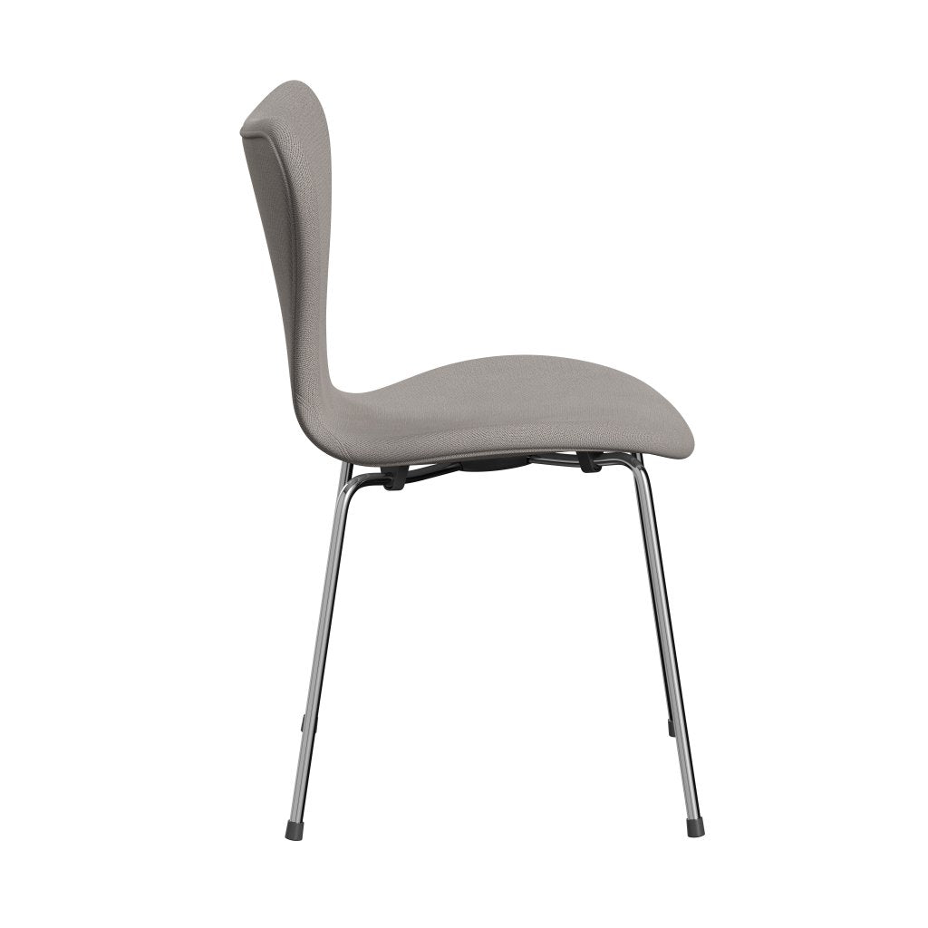 Fritz Hansen 3107 Chair Full Upholstery, Chrome/Capture Warm Grey Light