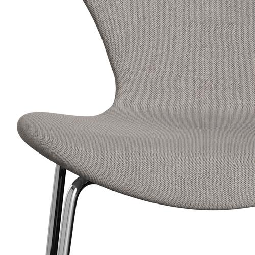 Fritz Hansen 3107 Chair Full Upholstery, Chrome/Capture Warm Grey Light