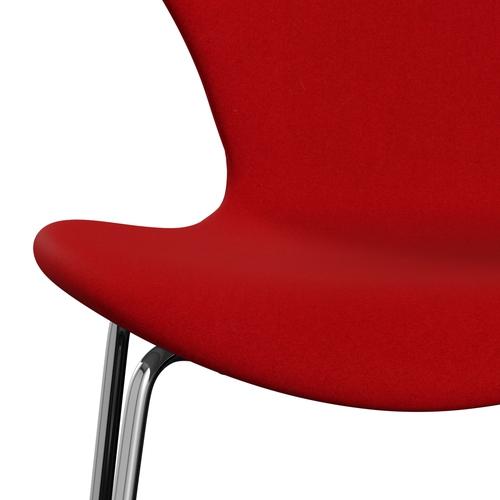 Fritz Hansen 3107 Full Tapicerka, Chrome/Divina Red (DIV623)