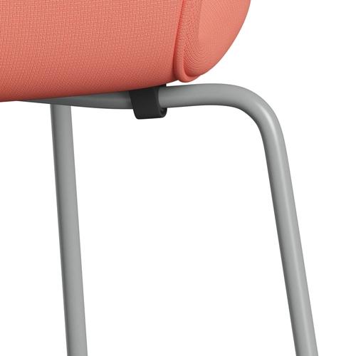 Fritz Hansen 3107 Chair Full Upholstery, Nine Grey/Fame Pink Light