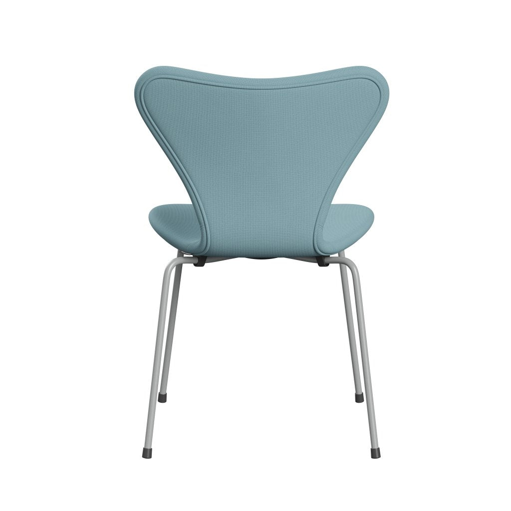 Fritz Hansen 3107 Chair Full Upholstery, Nine Grey/Fame Turquoise Light