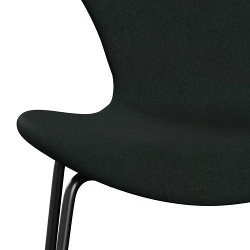 Fritz Hansen 3107 Krzesło pełne tapicerka, węgiel czarny/divina