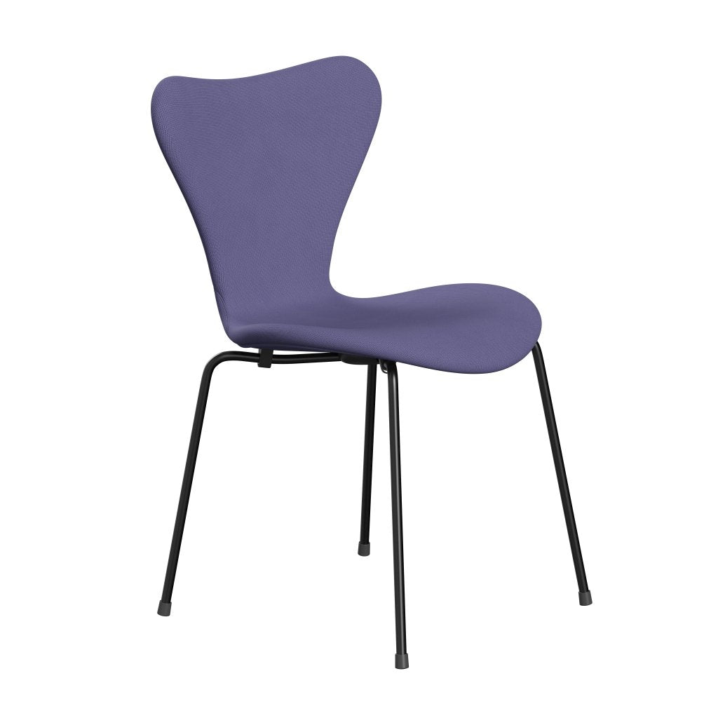 Fritz Hansen 3107 Chair Full Upholstery, Black/Fame Blue Violet