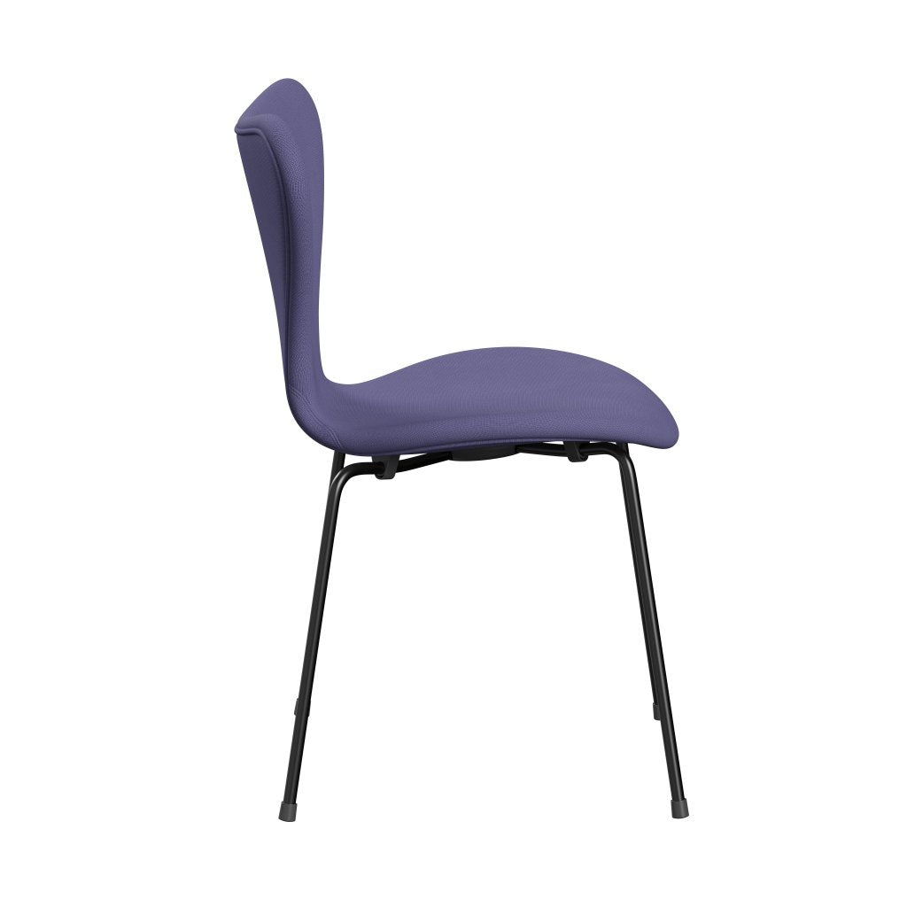 Fritz Hansen 3107 Chair Full Upholstery, Black/Fame Blue Violet