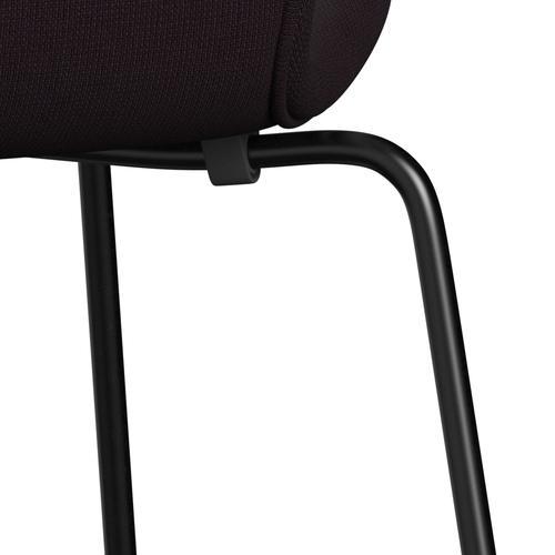 Fritz Hansen 3107 Chair Full Upholstery, Black/Fame Brown (F61108)