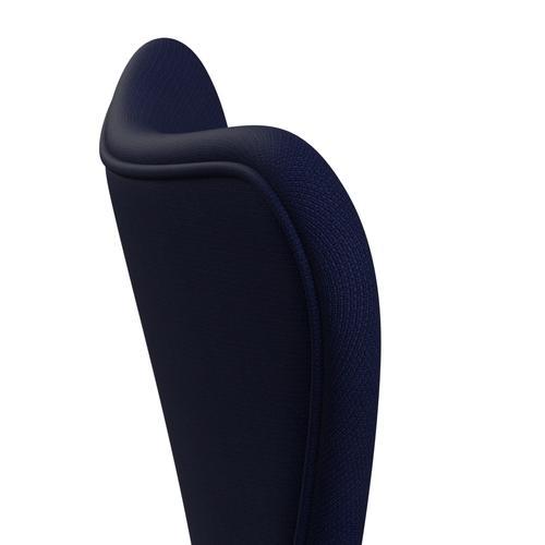 Fritz Hansen 3107 Chair Full Upholstery, Black/Fame Dark Blue (F66005)