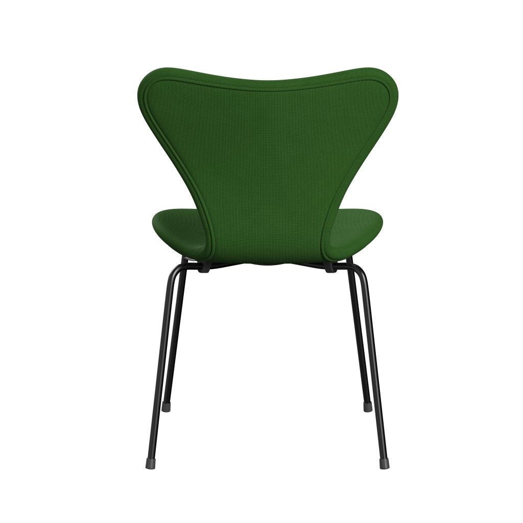 Fritz Hansen 3107 Chair Full Upholstery, Black/Fame Grass Green