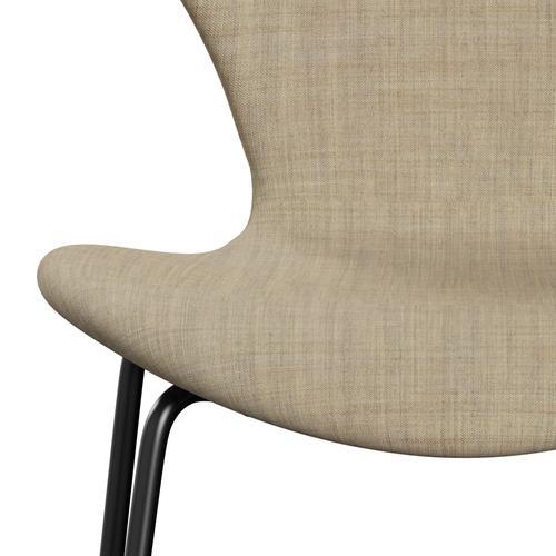 Fritz Hansen 3107 Chair Full Upholstery, Black/Remix Beige (Rem223)