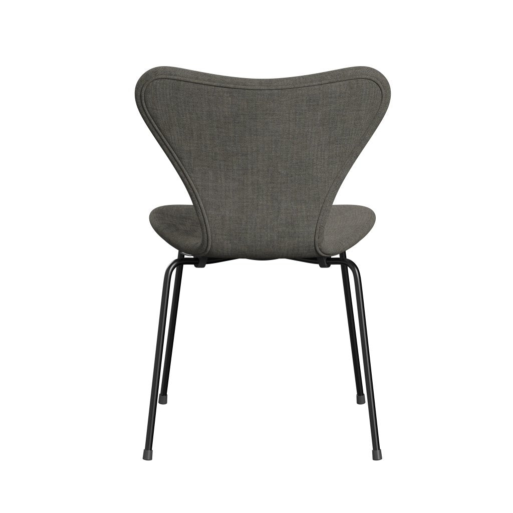 Fritz Hansen 3107 Krzesło pełna tapicerka, beton czarny/remiksowy