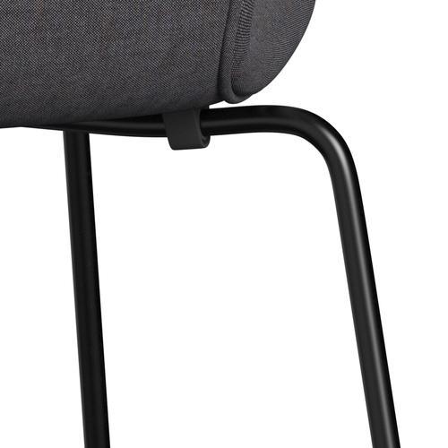 Fritz Hansen 3107 Chair Full Upholstery, Black/Remix Dark Grey (Rem266)