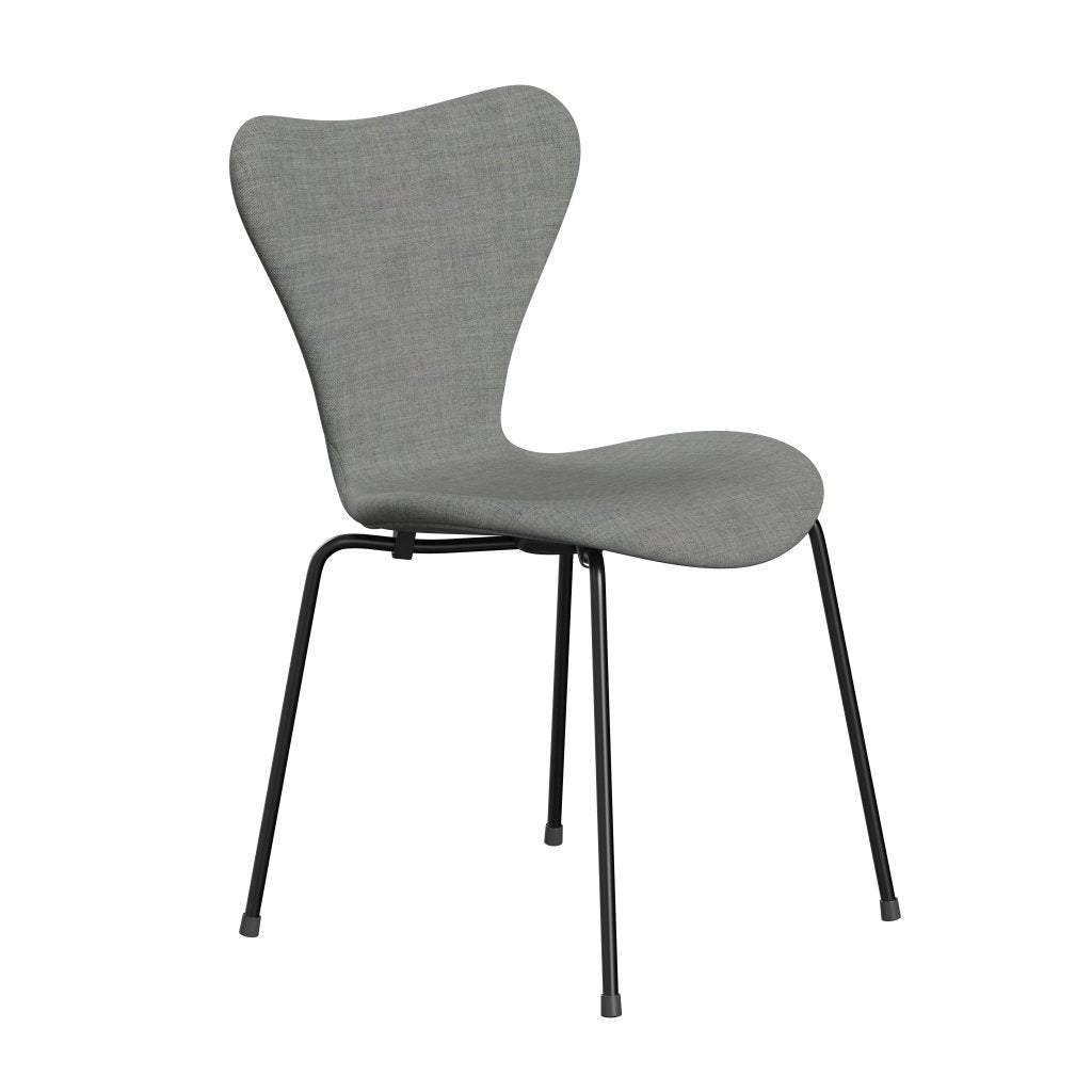 Fritz Hansen 3107 Chair Full Upholstery, Black/Remix Light Grey