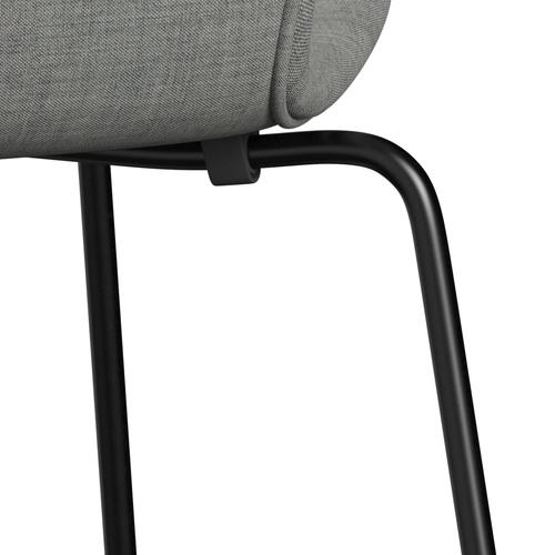 Fritz Hansen 3107 Chair Full Upholstery, Black/Remix Light Grey