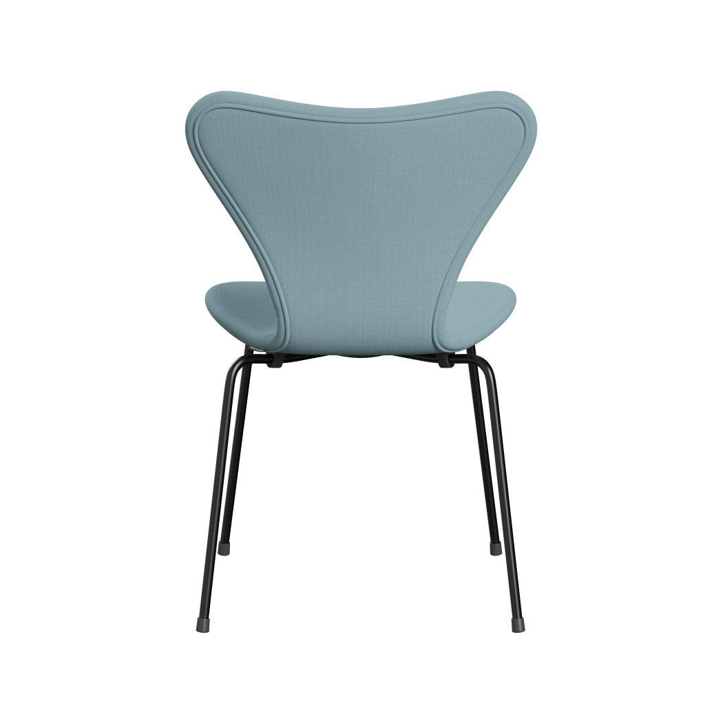 Fritz Hansen 3107 Full Tapicerka, czarny/stalowy pastelowy niebieski