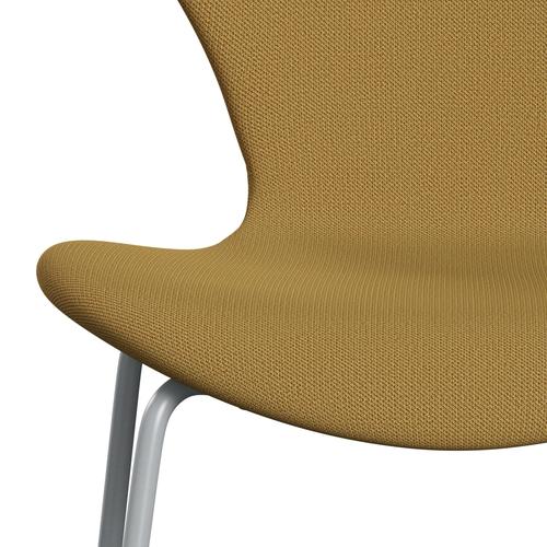 Fritz Hansen 3107 Chair Full Upholstery, Silver Grey/Capture Mustard Light