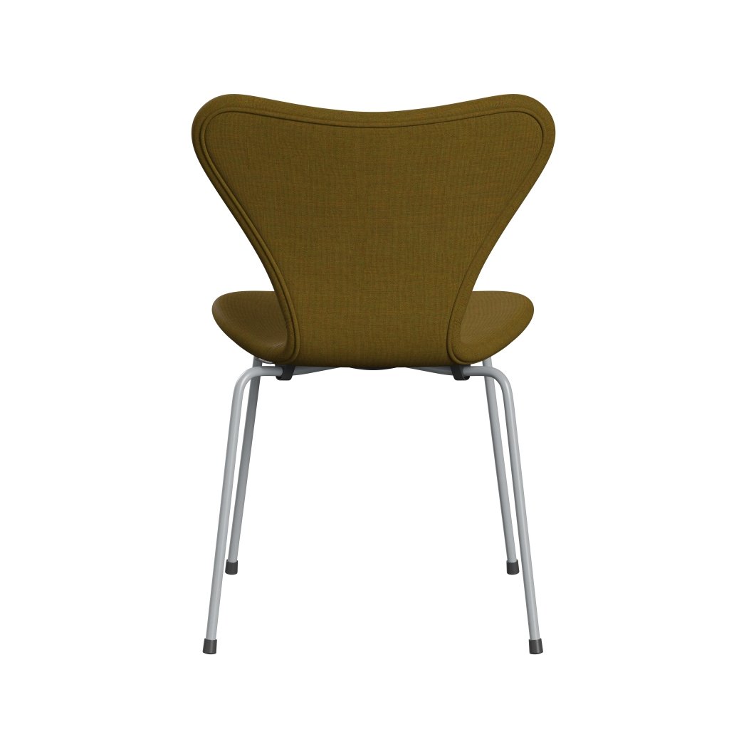 Fritz Hansen 3107 Chair Full Upholstery, Silver Grey/Remix Orange Green