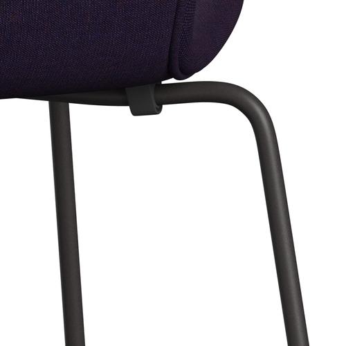 Fritz Hansen 3107 Chair Full Upholstery, Warm Graphite/Canvas Navy Blue