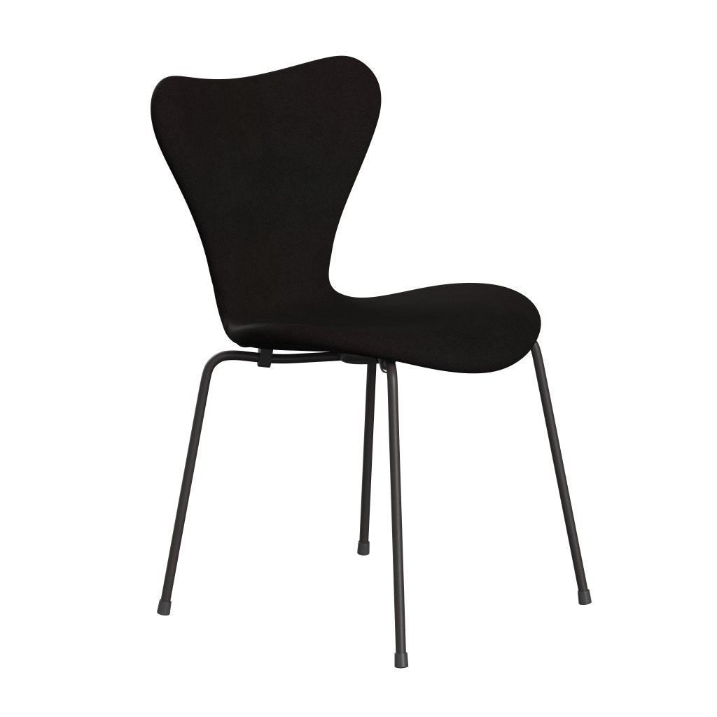 Fritz Hansen 3107 Krzesło pełna tapicerka, ciepły grafit/Divina Dark Brown (DIV384)