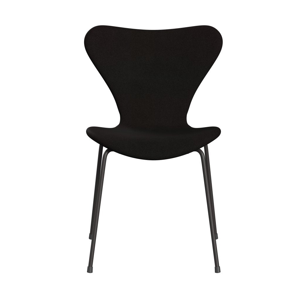 Fritz Hansen 3107 Krzesło pełna tapicerka, ciepły grafit/Divina Dark Brown (DIV384)