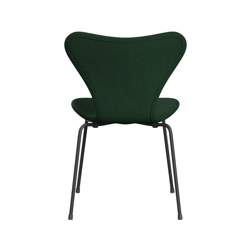 Fritz Hansen 3107 Krzesło pełna tapicerka, ciepły grafit/Divina Dark Green (DIV876)